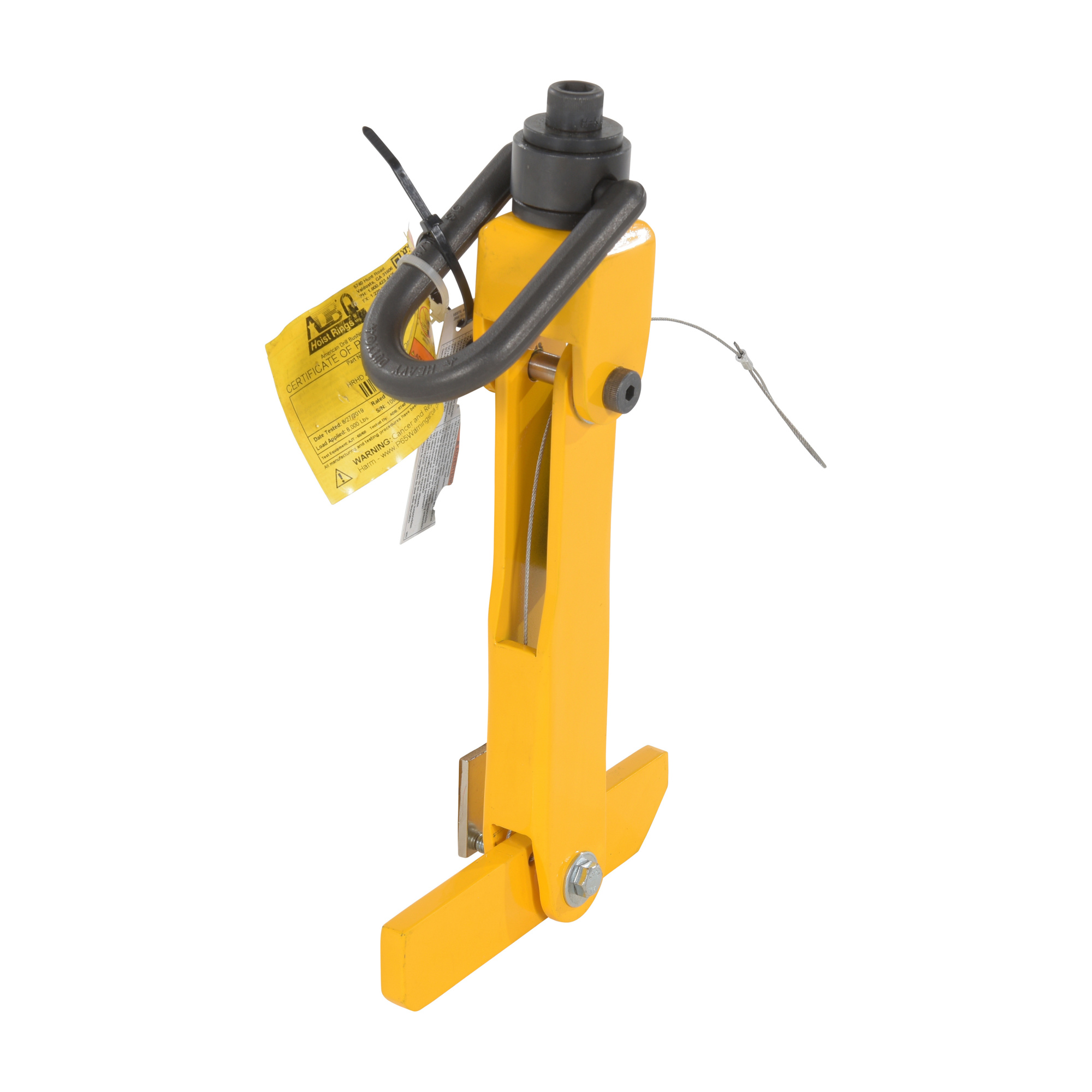 Vestil Steel Reel Lifter 2-1/2 In. to 4 In. Core Diameter 3000 Lb. Capacity Yellow